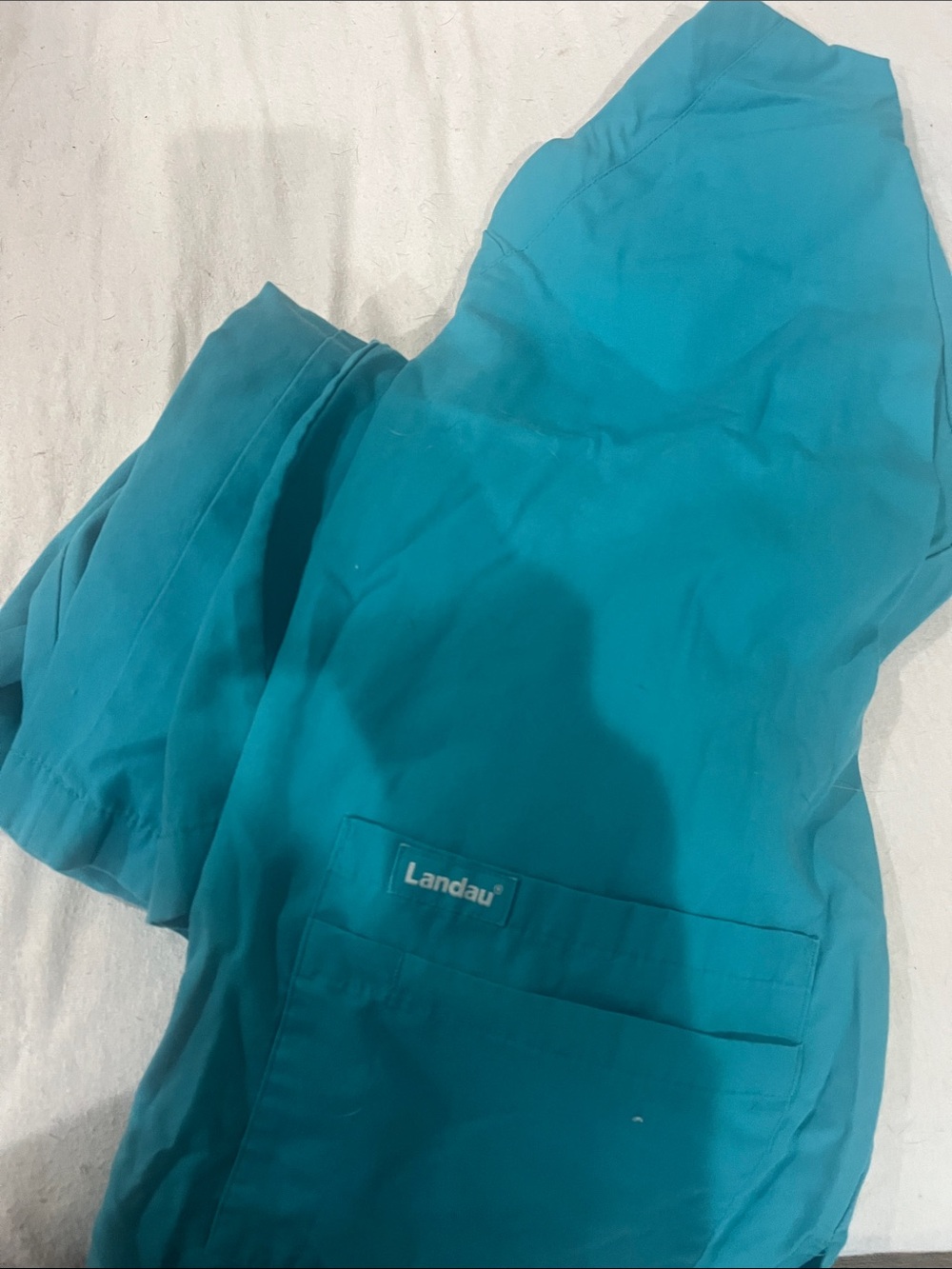 Landau Women's Teal Cargo Scrub Set